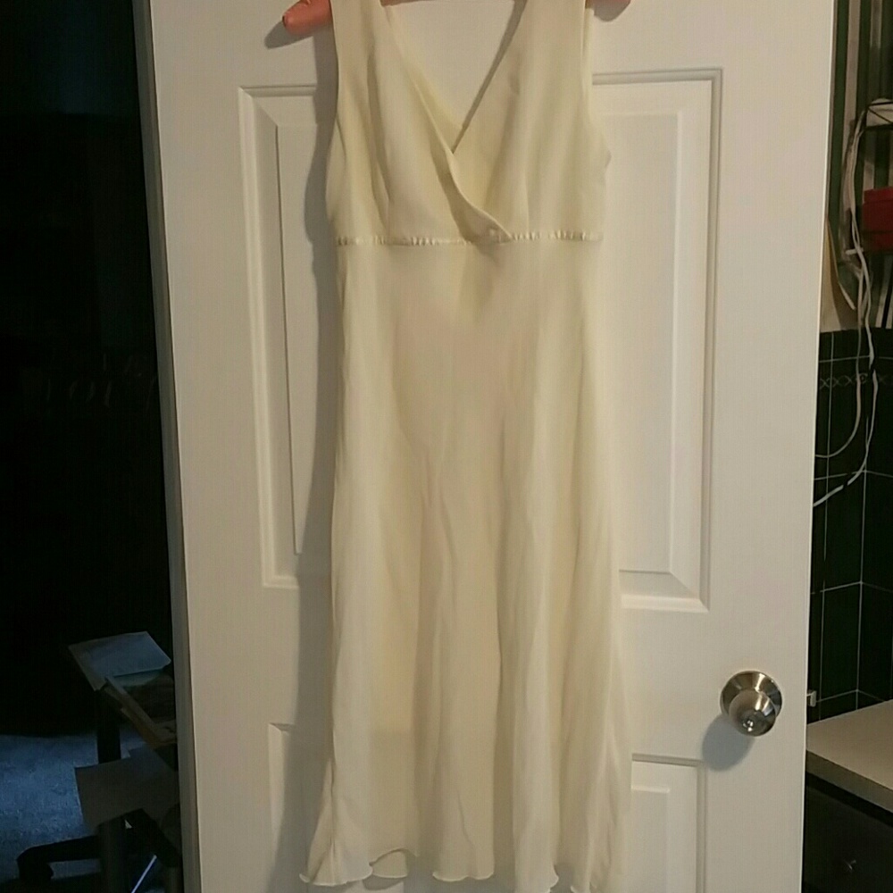 Cream colored girls flowing dresss